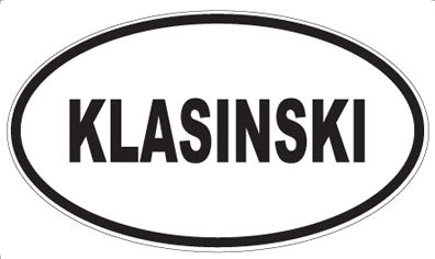 KLASINSKI - Oval Magnet