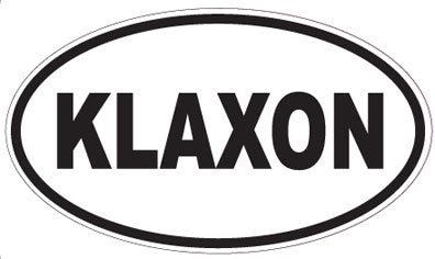 KLAXON - Oval Sticker