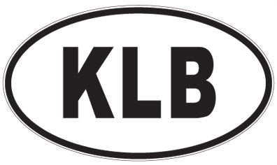 KLB - 3 Letter Initials Oval Magnet