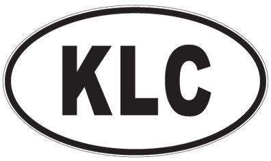KLC - 3 Letter Initials Oval Sticker