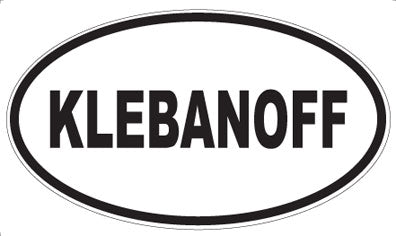 KLEBANOFF - Oval Magnet