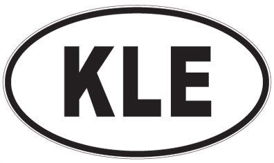 KLE - 3 Letter Initials Oval Magnet