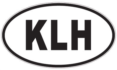 KLH - 3 Letter Initials Oval Magnet