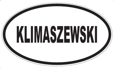 KLIMASZEWSKI - Oval Magnet