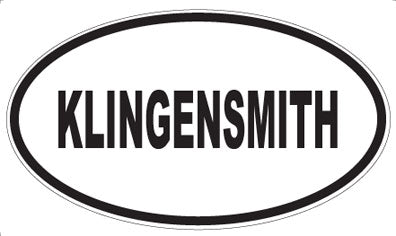 KLINGENSMITH - Oval Magnet