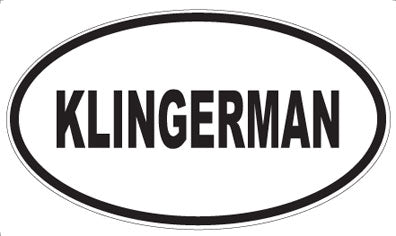 KLINGERMAN - Oval Magnet