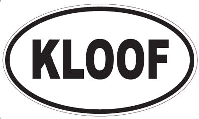 KLOOF - Oval Sticker