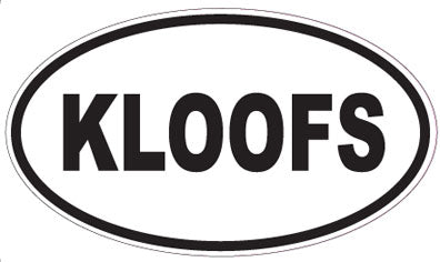 KLOOFS - Oval Sticker