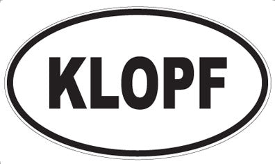KLOPF - Oval Magnet
