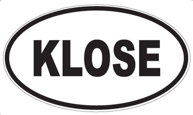 KLOSE - Oval Magnet