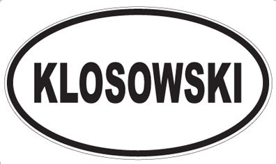 KLOSOWSKI - Oval Magnet
