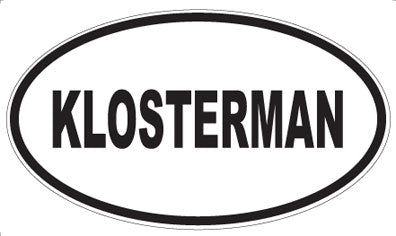 KLOSTERMAN - Oval Magnet