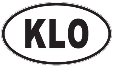 KLO - 3 Letter Initials Oval Magnet