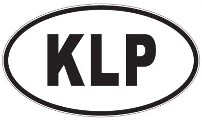 KLP - 3 Letter Initials Oval Magnet