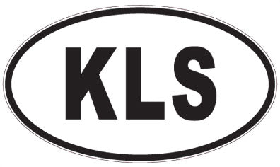 KLS - 3 Letter Initials Oval Magnet