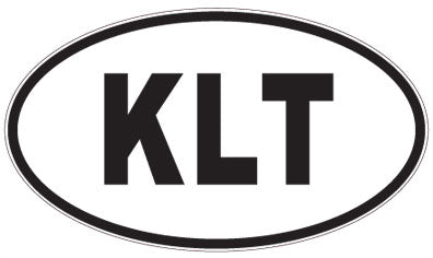 KLT - 3 Letter Initials Oval Sticker