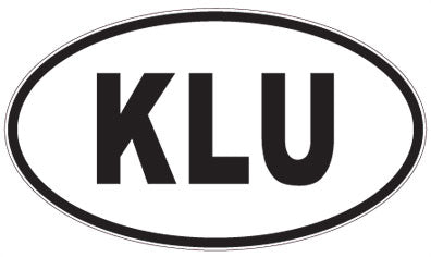 KLU - 3 Letter Initials Oval Sticker