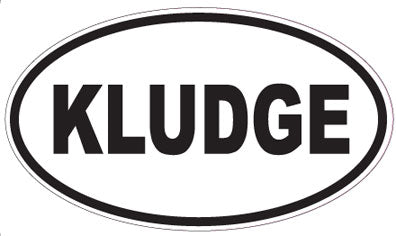 KLUDGE - Oval Sticker