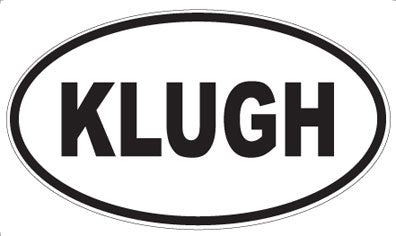 KLUGH - Oval Magnet