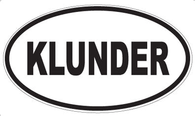 KLUNDER - Oval Magnet
