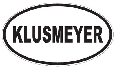 KLUSMEYER - Oval Magnet