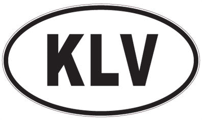 KLV - 3 Letter Initials Oval Magnet