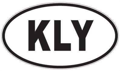 KLY - 3 Letter Initials Oval Magnet