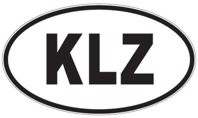 KLZ - 3 Letter Initials Oval Magnet