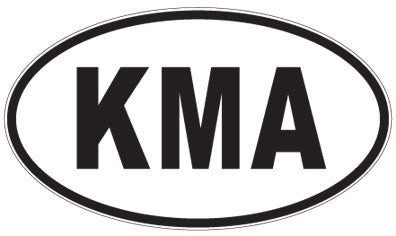 KMA - 3 Letter Initials Oval Magnet
