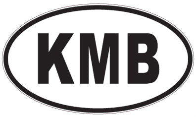 KMB - 3 Letter Initials Oval Magnet