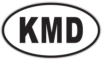 KMD - 3 Letter Initials Oval Magnet