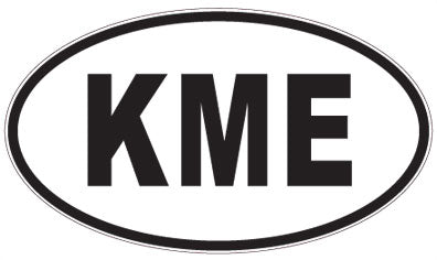 KME - 3 Letter Initials Oval Magnet