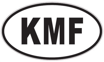 KMF - 3 Letter Initials Oval Magnet