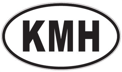 KMH - 3 Letter Initials Oval Sticker