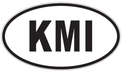 KMI - 3 Letter Initials Oval Sticker