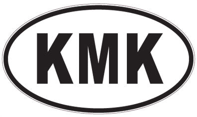 KMK - 3 Letter Initials Oval Magnet