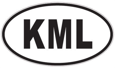 KML - 3 Letter Initials Oval Magnet
