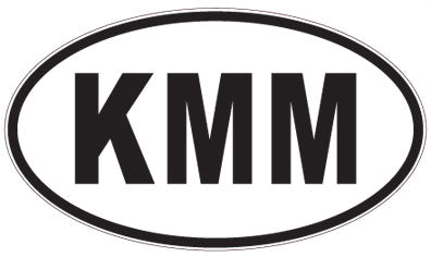 KMM - 3 Letter Initials Oval Magnet