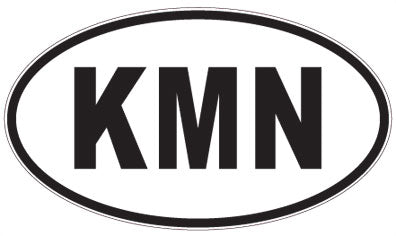 KMN - 3 Letter Initials Oval Magnet