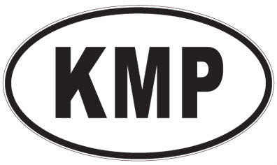 KMP - 3 Letter Initials Oval Magnet