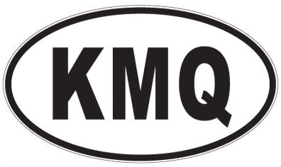 KMQ - 3 Letter Initials Oval Sticker