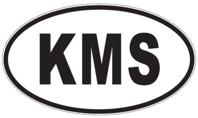 KMS - 3 Letter Initials Oval Magnet