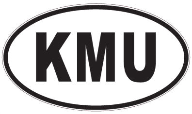 KMU - 3 Letter Initials Oval Sticker