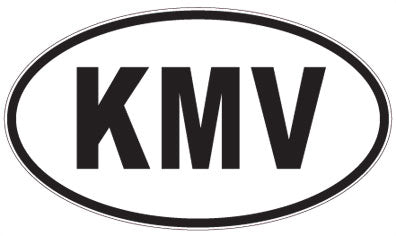 KMV - 3 Letter Initials Oval Sticker