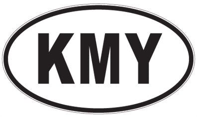 KMY - 3 Letter Initials Oval Magnet