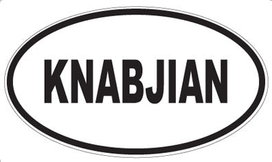 KNABJIAN - Oval Magnet