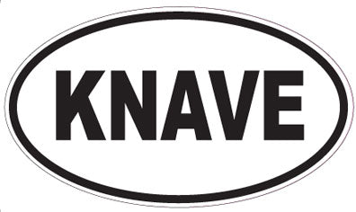 KNAVE - Oval Sticker