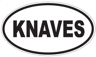 KNAVES - Oval Sticker
