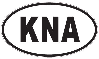KNA - 3 Letter Initials Oval Magnet