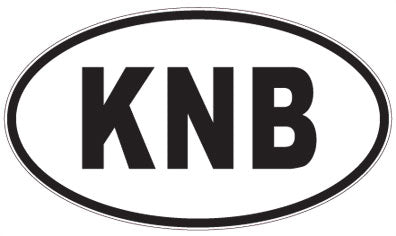 KNB - 3 Letter Initials Oval Magnet